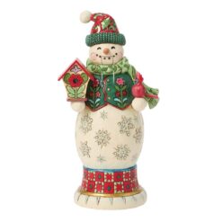Red & Green Snowman Nutcracker 17 cm