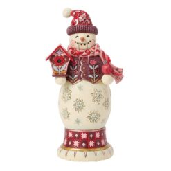 Red & White Snowman Nutcracker 17 cm