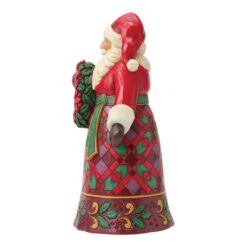 Alternative view of Santa with Poinsettia 31 cm