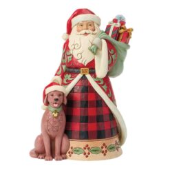 Santa with Pet Dog 24,5 cm