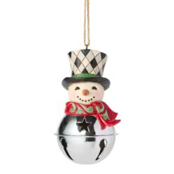 Snowman Bell Hanging Ornament 11 cm