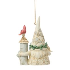 Alternative view of Gnome with Cardinals Hanging Ornament 12,5 cm