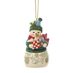 Snowman with Gifts Hanging Ornament 11,5 cm