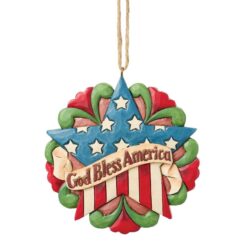 God Bless America Hanging Ornament 8,5 cm