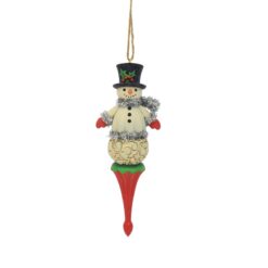 Snowman Finial Hanging Ornament 14 cm