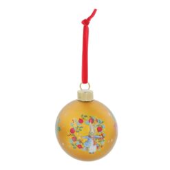 Peter Rabbit™ Gold Festive Bauble 9,5 cm
