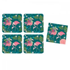Σετ 4 Σουβέρ Flamingo 10x10 cm