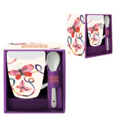 Κούπα Με Κουταλάκι Butterfly 300 ml 13x12 cm