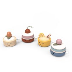 Ξύλινες Σβούρες "Cupcakes" (Ass 8 τεμ) 6,3x6,3x0,8 cm
