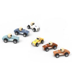 Ξύλινα Αυτοκινητάκια Pull Back "Retro Racers" (Ass 12 τεμ) 9,8x4,6x5,4 cm