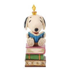 My Week is Fully Booked! (Snoopy Reading on Stacked Books Figurine) 11 cm