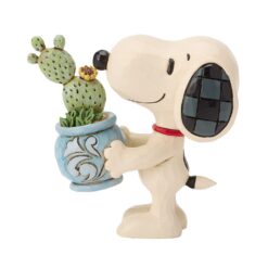 Snoopy with Plant Figurine 7 cm