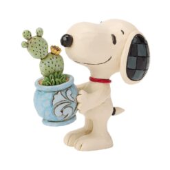 Alternative view of Snoopy with Plant Figurine 7 cm