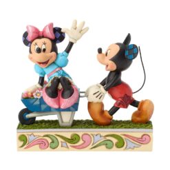 Mickey & Minnie Spring Wheelbarrow Figurine 15 cm