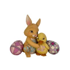 Easter Bunny Hugging Duckling 10 cm